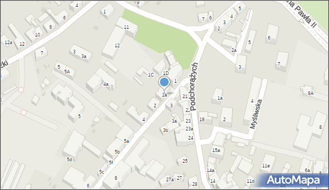 Żary, Broni Pancernej, 1A, mapa Żary