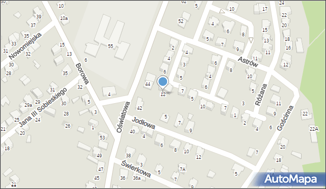 Zawiercie, Bratków, 12, mapa Zawiercie