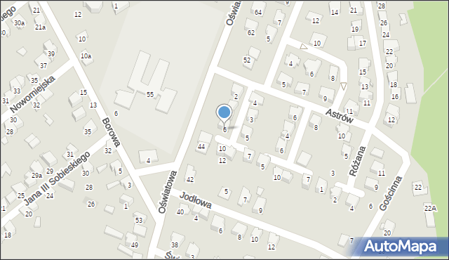 Zawiercie, Bratków, 6, mapa Zawiercie