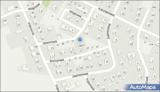 Zblewo, Brzozowa, 13b, mapa Zblewo