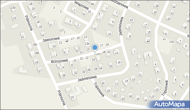 Zblewo, Brzozowa, 16a, mapa Zblewo