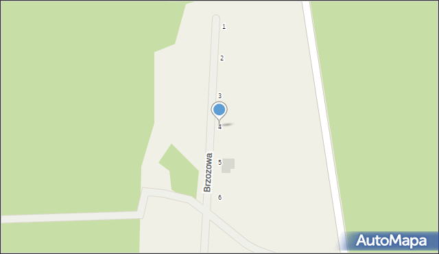 Zbuczyn, Brzozowa, 4, mapa Zbuczyn