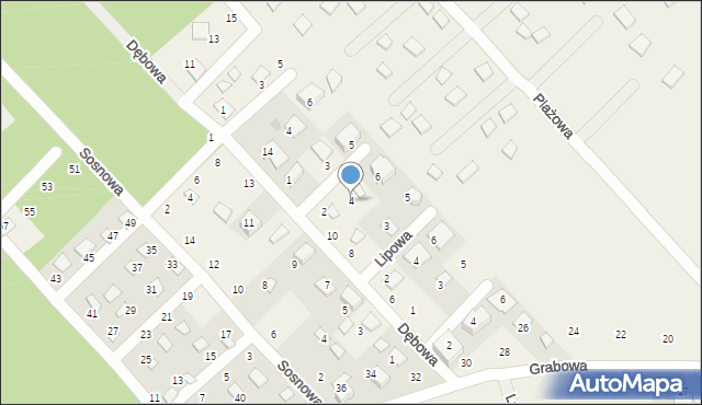 Zbychowo, Brzozowa, 4, mapa Zbychowo