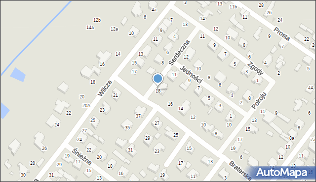 Zduńska Wola, Braterska, 18, mapa Zduńska Wola