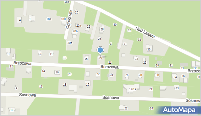 Żelechów, Brzozowa, 19, mapa Żelechów