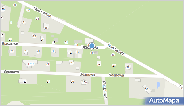 Żelechów, Brzozowa, 38, mapa Żelechów