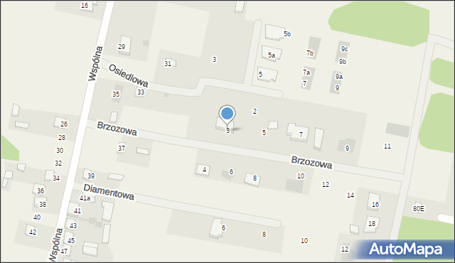 Żelków, Brzozowa, 3, mapa Żelków