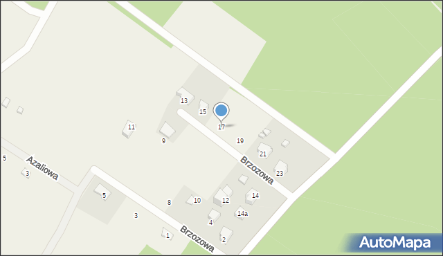 Zgorzałe, Brzozowa, 17, mapa Zgorzałe