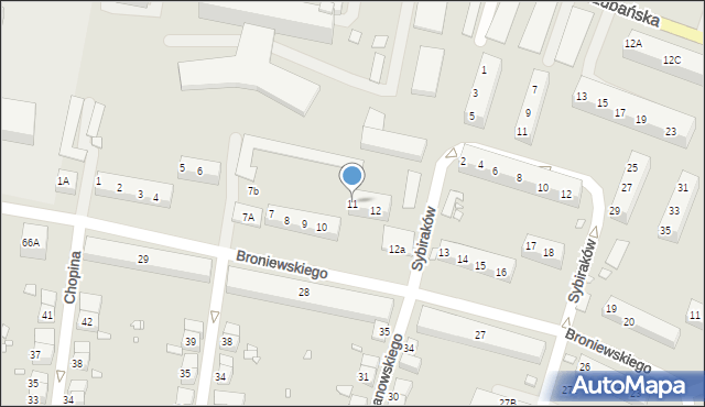 Zgorzelec, Broniewskiego Władysława, 11, mapa Zgorzelec