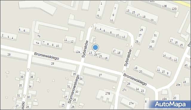 Zgorzelec, Broniewskiego Władysława, 14, mapa Zgorzelec