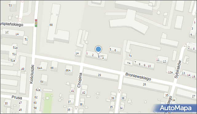 Zgorzelec, Broniewskiego Władysława, 3, mapa Zgorzelec