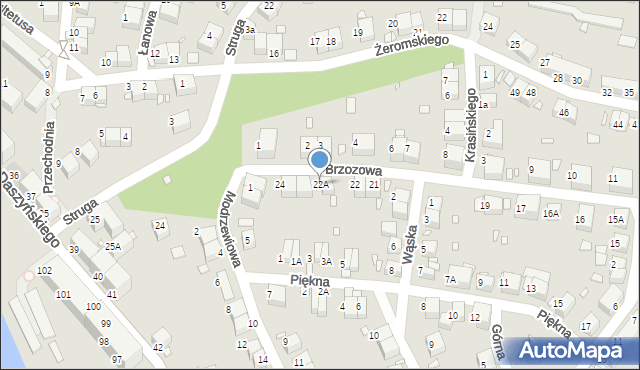 Zgorzelec, Brzozowa, 22A, mapa Zgorzelec