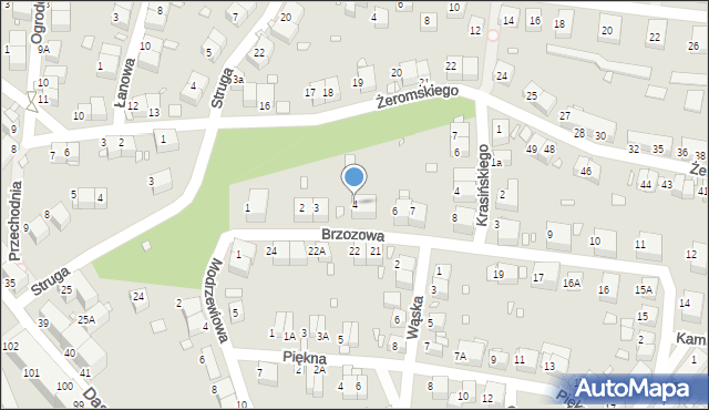 Zgorzelec, Brzozowa, 4, mapa Zgorzelec