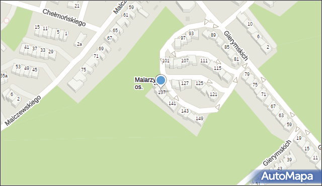 Zielona Góra, Braci Gierymskich, 137, mapa Zielona Góra