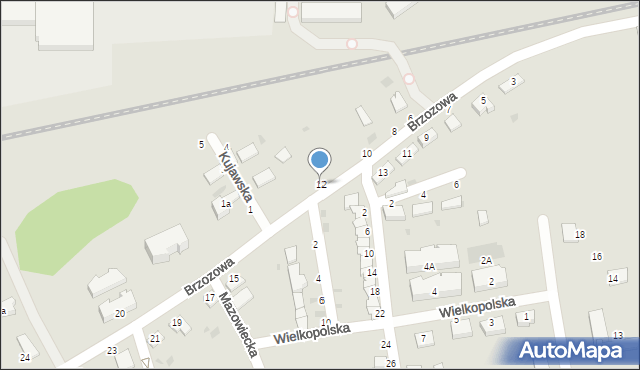 Złocieniec, Brzozowa, 12, mapa Złocieniec