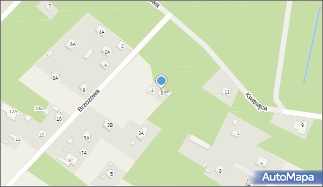 Złotokłos, Brzozowa, 3, mapa Złotokłos