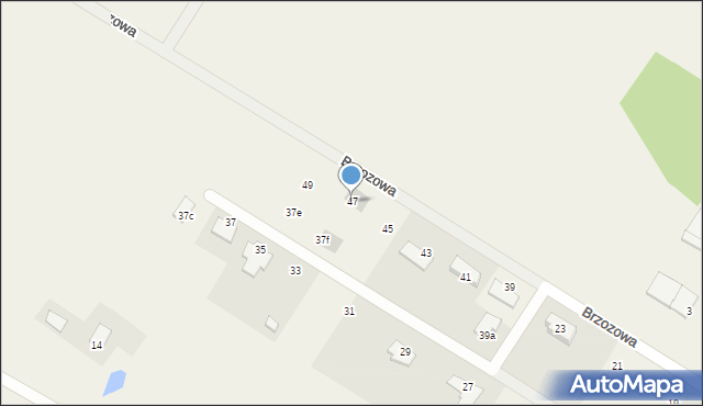 Żołędowo, Brzozowa, 47, mapa Żołędowo