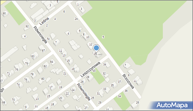 Żyrardów, Brzozowa, 18, mapa Żyrardów