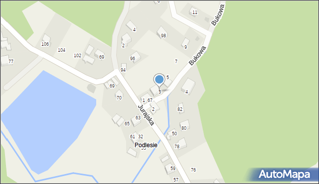 Aleksandrowice, Bukowa, 3, mapa Aleksandrowice