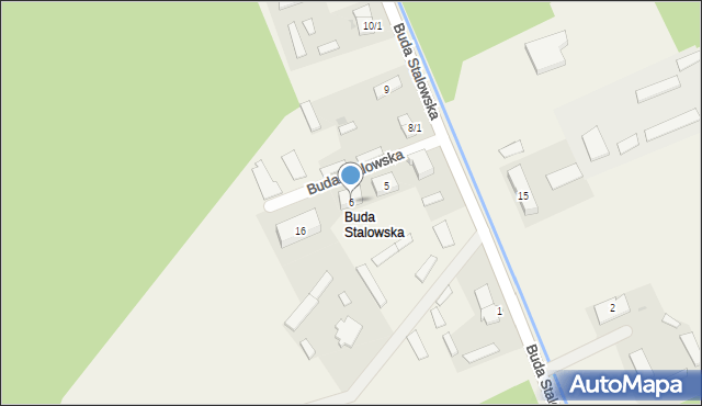 Alfredówka, Buda Stalowska, 6, mapa Alfredówka