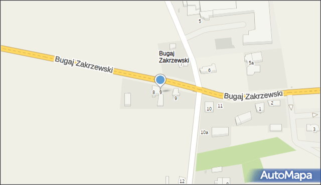 Antopol, Bugaj Zakrzewski, 9, mapa Antopol