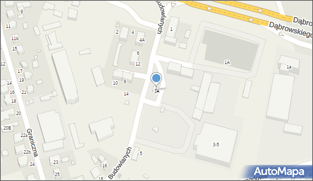 Baranowo, Budowlanych, 3A, mapa Baranowo