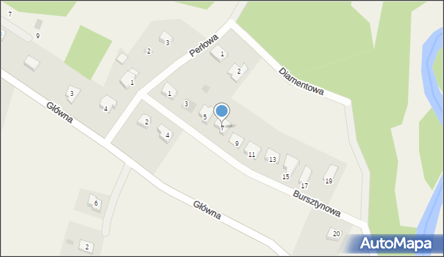 Barchnowy, Bursztynowa, 7, mapa Barchnowy