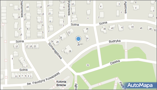 Bełchatów, Budryka Witolda, 26, mapa Bełchatów