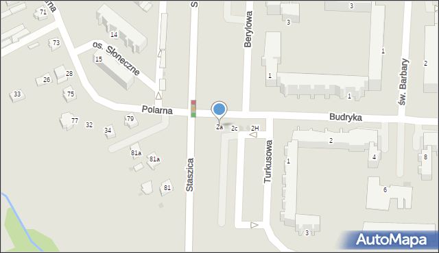 Bełchatów, Budryka Witolda, 2a, mapa Bełchatów