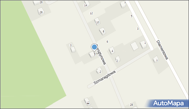 Biała, Bursztynowa, 3, mapa Biała