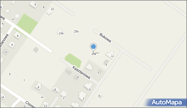 Bielsk, Bukowa, 20a, mapa Bielsk