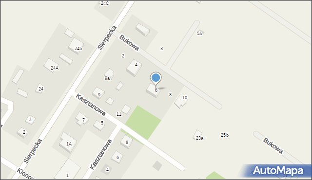 Bielsk, Bukowa, 6, mapa Bielsk