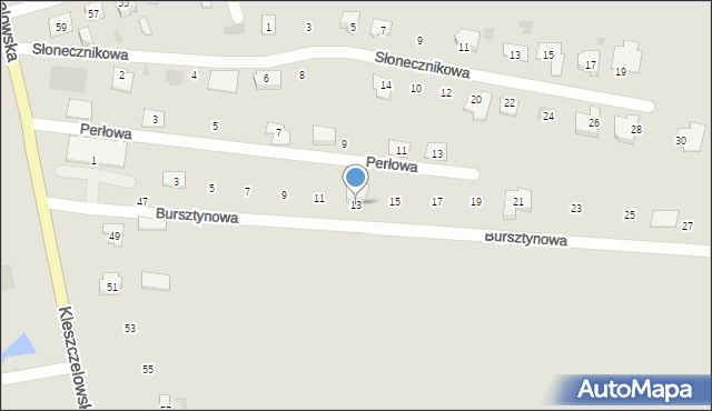 Bielsk Podlaski, Bursztynowa, 13, mapa Bielsk Podlaski