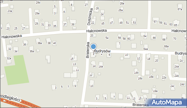 Bielsko-Biała, Budrysów, 2, mapa Bielsko-Białej