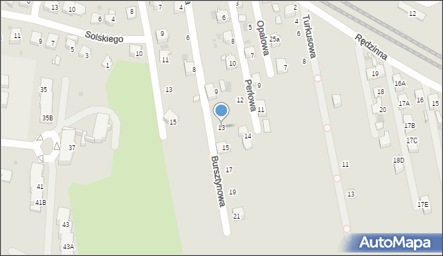 Bieruń, Bursztynowa, 13, mapa Bieruń