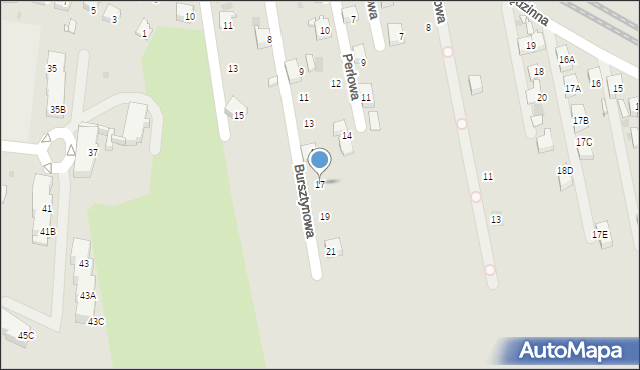 Bieruń, Bursztynowa, 17, mapa Bieruń