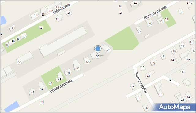 Bobrowiec, Bukszpanowa, 30, mapa Bobrowiec