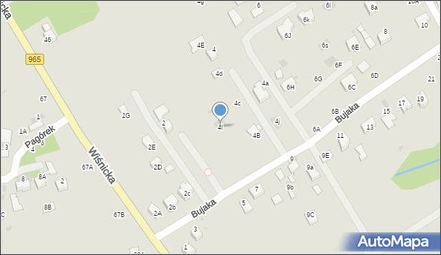 Bochnia, Bujaka Franciszka, prof., 4l, mapa Bochni