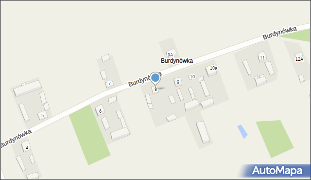 Borzęckie, Burdynówka, 8, mapa Borzęckie