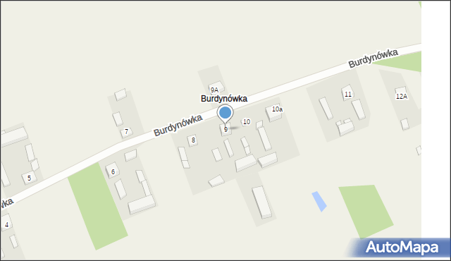 Borzęckie, Burdynówka, 9, mapa Borzęckie