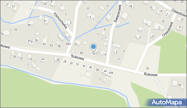 Brenna, Bukowa, 71, mapa Brenna
