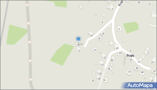 Brzeszcze, Bugaj, 10, mapa Brzeszcze