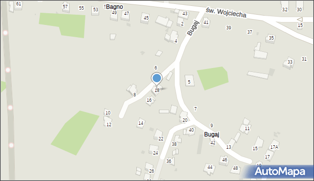 Brzeszcze, Bugaj, 18, mapa Brzeszcze