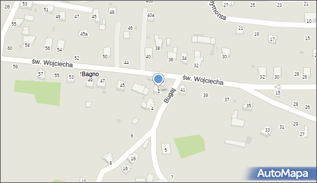 Brzeszcze, Bugaj, 2, mapa Brzeszcze