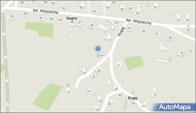 Brzeszcze, Bugaj, 6, mapa Brzeszcze