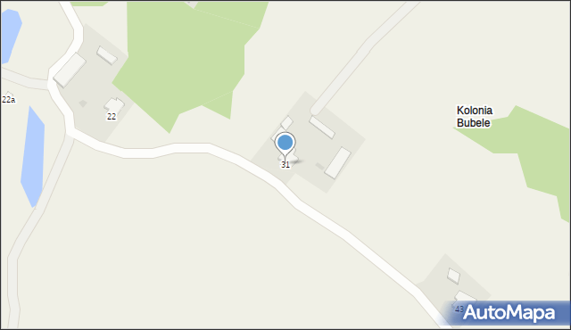 Bubele, Bubele, 31, mapa Bubele