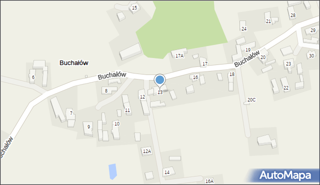 Buchałów, Buchałów, 13, mapa Buchałów