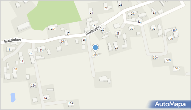 Buchałów, Buchałów, 20C, mapa Buchałów