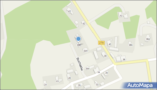 Buchałów, Buchałów, 34B, mapa Buchałów