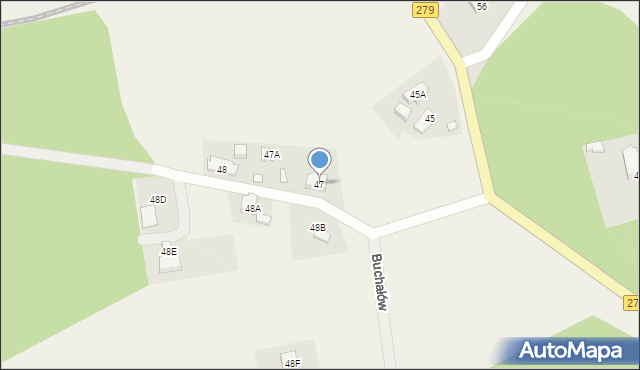 Buchałów, Buchałów, 47, mapa Buchałów